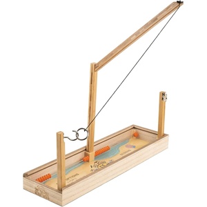 image:imageTiki Toss Ring Toss Game  20 Inch Desktop Edition  Hook and Ring Games with String and Hooks for Indoor Use Man Cave Decor amp Stuff Gifts for Men  Wood