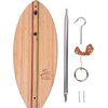 image:imageTiki Toss Hook and Ring Toss Deluxe Set Rasta Edition  100 Bamboo with 5 Ft Telescoping Pole and All Parts Included